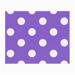 Polka Dots - White on Dark Pastel Purple Small Glasses Cloth (2 Sides)