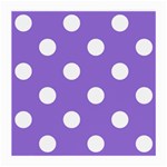 Polka Dots - White on Dark Pastel Purple Medium Glasses Cloth
