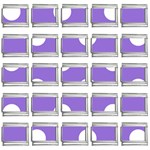 Polka Dots - White on Dark Pastel Purple 9mm Italian Charm (25 pack)