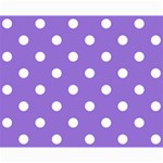 Polka Dots - White on Dark Pastel Purple Collage 8  x 10 