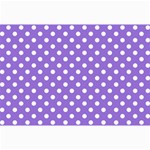 Polka Dots - White on Dark Pastel Purple Collage 12  x 18 