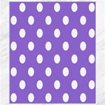 Polka Dots - White on Dark Pastel Purple Canvas 8  x 10 