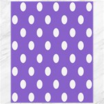 Polka Dots - White on Dark Pastel Purple Canvas 11  x 14 