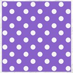 Polka Dots - White on Dark Pastel Purple Canvas 12  x 12 