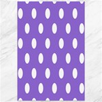 Polka Dots - White on Dark Pastel Purple Canvas 12  x 18 