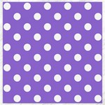 Polka Dots - White on Dark Pastel Purple Canvas 16  x 16 