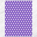 Polka Dots - White on Dark Pastel Purple Canvas 36  x 48 