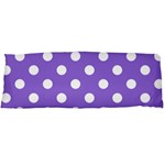 Polka Dots - White on Dark Pastel Purple Body Pillow Case (Dakimakura) (One Side)
