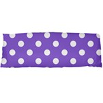 Polka Dots - White on Dark Pastel Purple Body Pillow Case Dakimakura (Two Sides)