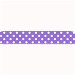 Polka Dots - White on Dark Pastel Purple Small Bar Mat