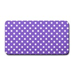 Polka Dots - White on Dark Pastel Purple Medium Bar Mat