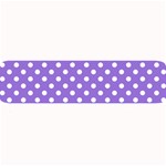 Polka Dots - White on Dark Pastel Purple Medium Bar Mat