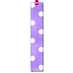 Polka Dots - White on Dark Pastel Purple Large Book Mark