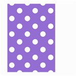 Polka Dots - White on Dark Pastel Purple Large Garden Flag (Two Sides)