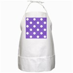 Polka Dots - White on Dark Pastel Purple BBQ Apron