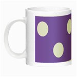 Polka Dots - White on Dark Pastel Purple Night Luminous Mug