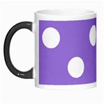 Polka Dots - White on Dark Pastel Purple Morph Mug