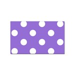 Polka Dots - White on Dark Pastel Purple Sticker Rectangular (100 pack)