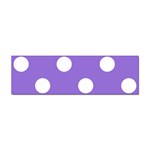 Polka Dots - White on Dark Pastel Purple Sticker Bumper (100 pack)