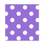 Polka Dots - White on Dark Pastel Purple Greeting Card 4.5  x 6 