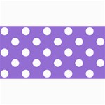 Polka Dots - White on Dark Pastel Purple 4  x 8  Photo Cards