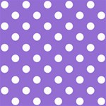 Polka Dots - White on Dark Pastel Purple ScrapBook Page 8  x 8 