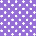 Polka Dots - White on Dark Pastel Purple ScrapBook Page 12  x 12 
