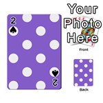 Polka Dots - White on Dark Pastel Purple Playing Cards 54 Designs