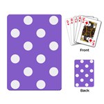 Polka Dots - White on Dark Pastel Purple Playing Cards Single Design