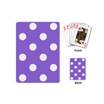 Polka Dots - White on Dark Pastel Purple Playing Cards (Mini)