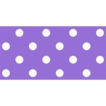 Polka Dots - White on Dark Pastel Purple YOU ARE INVITED 3D Greeting Card (8x4)