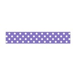 Polka Dots - White on Ube Violet Flano Scarf (Mini)