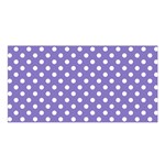 Polka Dots - White on Ube Violet Satin Shawl