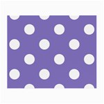 Polka Dots - White on Ube Violet Small Glasses Cloth