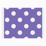 Polka Dots - White on Ube Violet Large Glasses Cloth