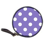Polka Dots - White on Ube Violet Classic 20-CD Wallet