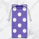 Polka Dots - White on Ube Violet Jewelry Bag