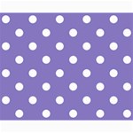 Polka Dots - White on Ube Violet Collage 8  x 10 