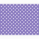 Polka Dots - White on Ube Violet Collage 11  x 14 