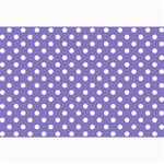 Polka Dots - White on Ube Violet Collage 12  x 18 