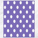 Polka Dots - White on Ube Violet Canvas 8  x 10 