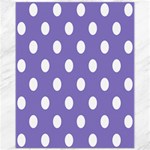 Polka Dots - White on Ube Violet Canvas 11  x 14 