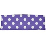 Polka Dots - White on Ube Violet Body Pillow Case (Dakimakura) (One Side)
