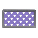 Polka Dots - White on Ube Violet Memory Card Reader (Mini)