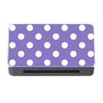 Polka Dots - White on Ube Violet Memory Card Reader with CF