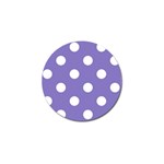 Polka Dots - White on Ube Violet Golf Ball Marker (4 pack)
