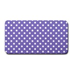 Polka Dots - White on Ube Violet Medium Bar Mat