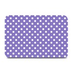 Polka Dots - White on Ube Violet Plate Mat