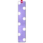 Polka Dots - White on Ube Violet Large Book Mark