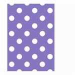 Polka Dots - White on Ube Violet Large Garden Flag (Two Sides)